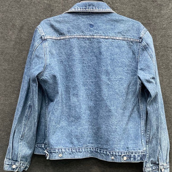 Christine Alexander Denim Jacket Women's L Light Blue Rhinestones - Picture 2 of 6